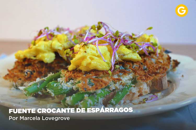 Fuente Crocante de Espárragos