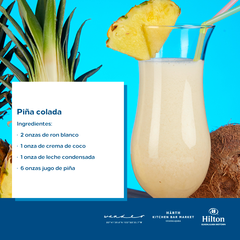 Hilton Guadalajara Midtwon diseño una clase de coctelería en vivo para con Paul Robles, Gerente de Wander, bar de la alberca del Hotel el 28/Mayo/2020